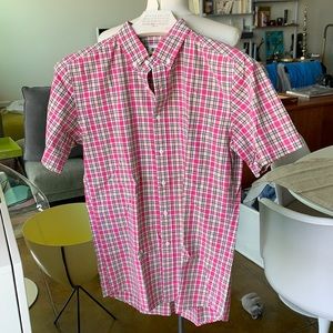 Uniqlo Plaid Short Sleeve Button Down Shirt S / M